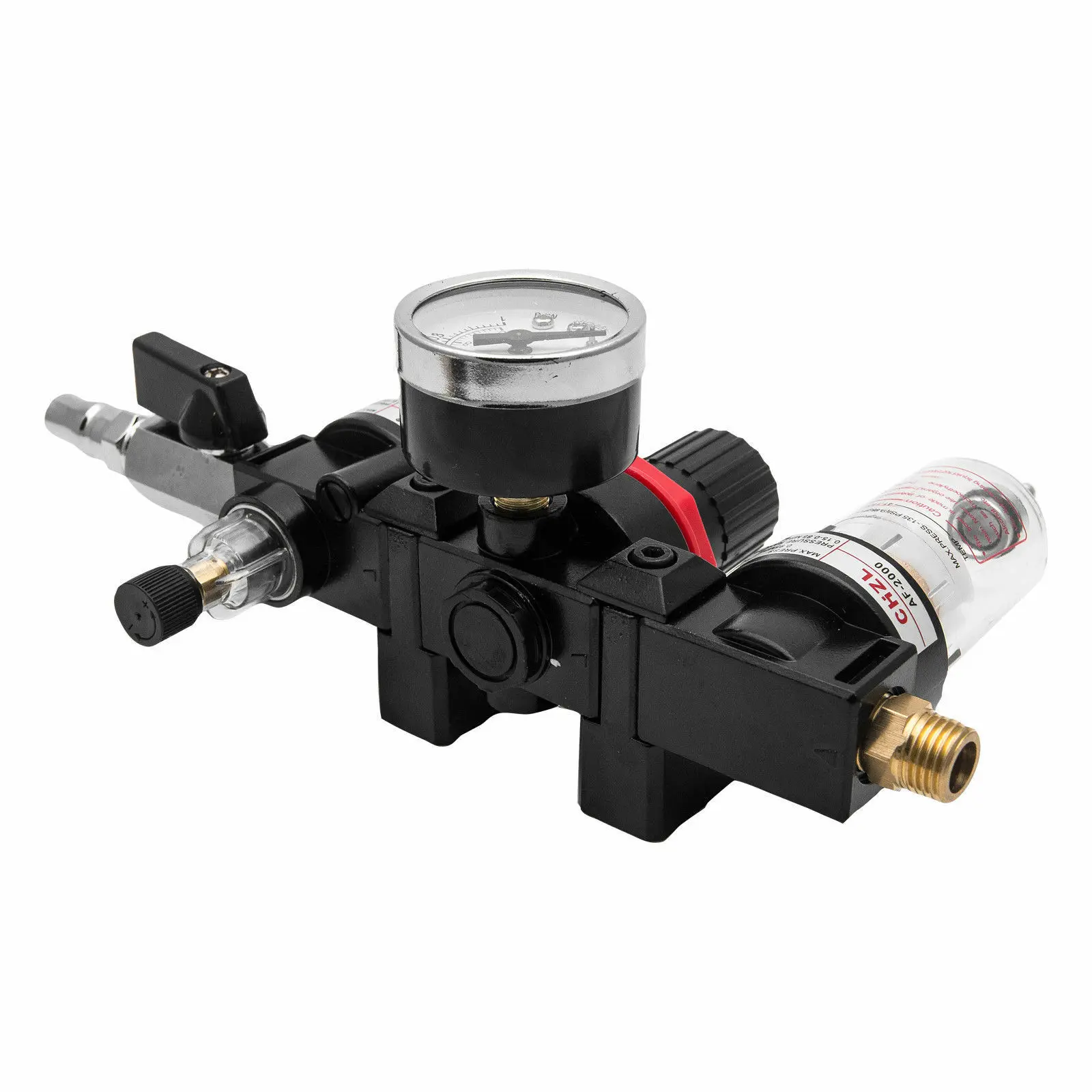 Separador de Água Redutor de Pressão Regulador de Pressão de ar Unidade Manutenção Lubrificador Comprimido 1 - 4 213psi 7 Cheap Filtros de ar
