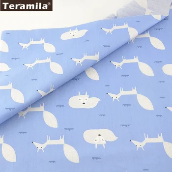 

Teramila Fabric 100% Cotton Cartoon Foxes Style Twill Material Sewing Bed Sheet DIY Baby Dress Decoration Home Textile