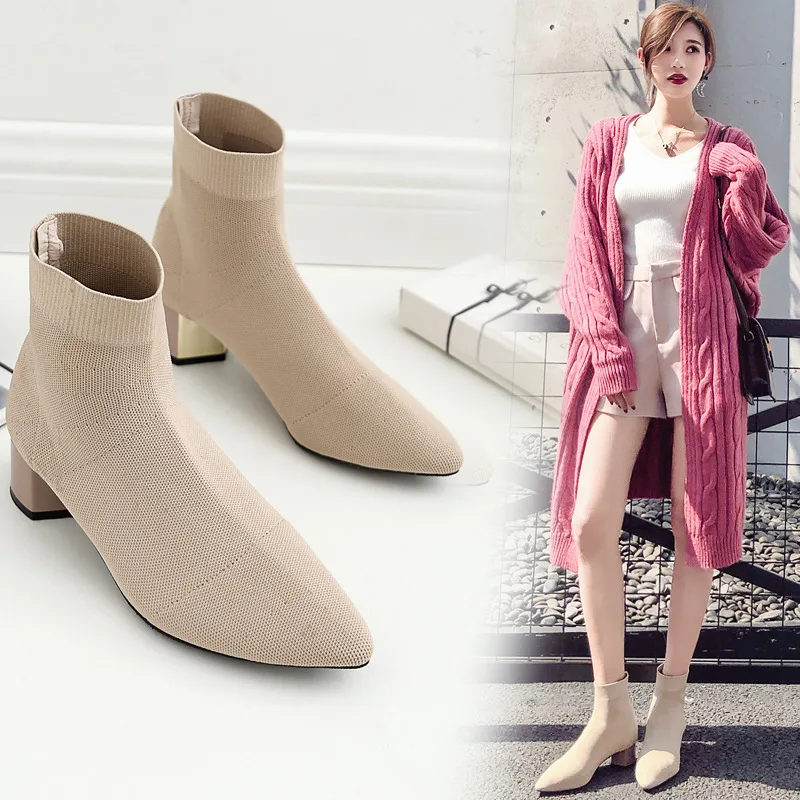Las E 1 Nuevo Stovepipe Zapatos 2 Otoño Botas Mujer Mujeres Lana Invierno De Punto Elástico Venta 2018 qBUxpwPFF