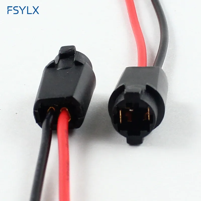 

FSYLX 6PC T5 LED socket bulb holder 1.2W W3W T5 LED interior dashboard instrument light LED T5 socket holder extension cables
