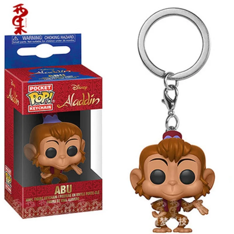 Funko Pop Aladdin тема Genie Abu брелок карманная виниловая кукла брелоки забавные экшн и
