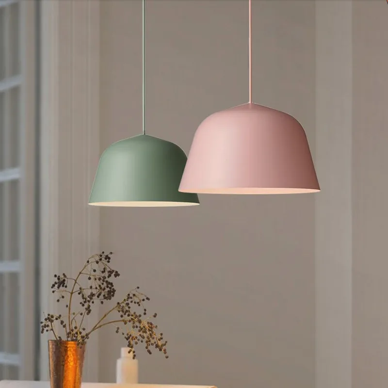 

Modern Concise Creative Macarons Color Pendant Lamp Restaurant Bedroom Kitchen Parlor Study Aisle Decoration Lamp Free Shipping