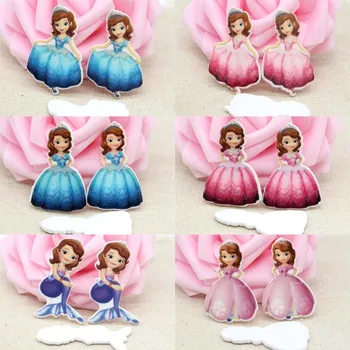 

60pcs/Lot Mixed Kawaii Princess Planar Resins Flatback Cabochons Cartoon Character Flat Back DIY Girls Hairbows Handmade Crafts