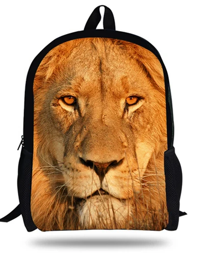 16-дюймовый шпилька для детей в виде животных на сумку, белый в виде головы тигра, школьный рюкзак для детей школьная сумка для мальчиков в возрасте 7-13 Мужской Рюкзак Школьная Сумка для мальчика - Цвет: ZDA16005