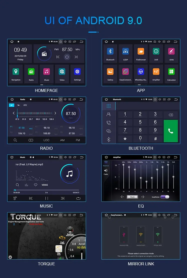 Discount Besina 2 Din Android 9.0 Car DVD Player For AUDI A6 S6 RS6 GPS Navigation Wifi Bluetooth Multimedia Car Radio Antoaudio Stereo 14