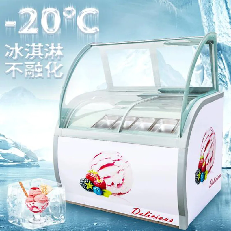 Стеклянная витрина ледяная каша морозильная камера ручной фруктовое мороженое рефрижератор витрина мороженное Холодильный витрина