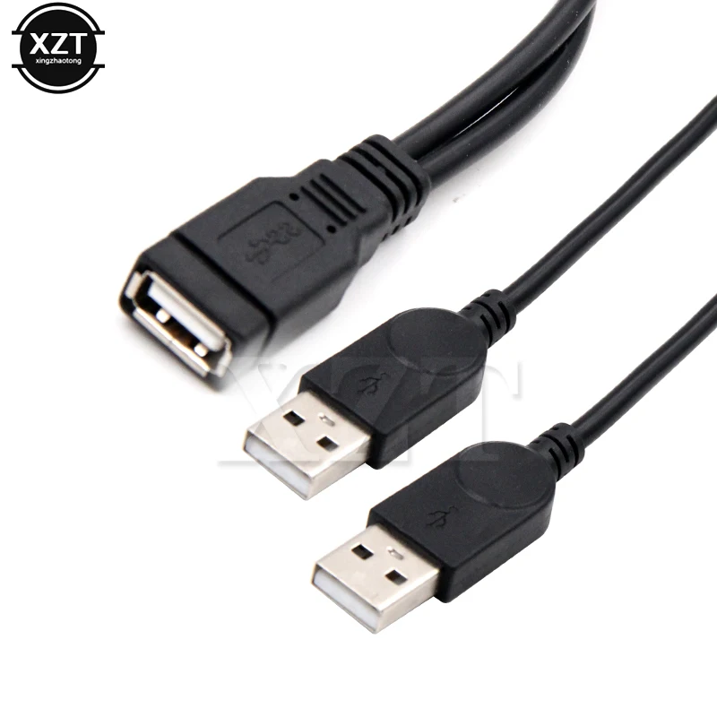Fælles valg slogan Bugsering Usb 2.0 A Male To Usb Female 2 Double Dual Power Supply Usb Female Splitter  Extension Cable Hub Charge For Printers - Data Cables - AliExpress