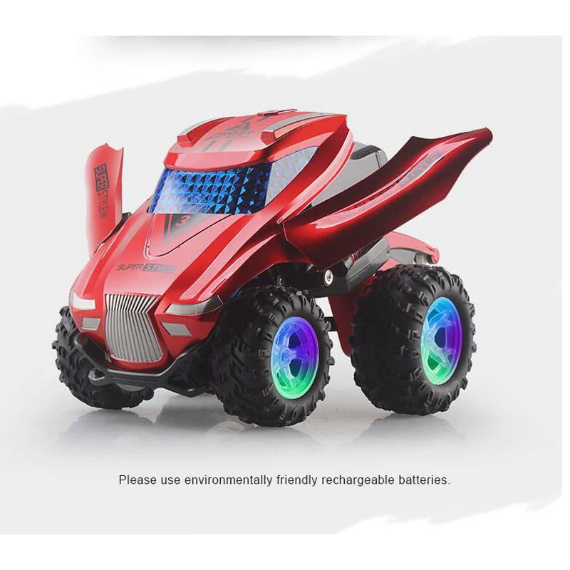 1:16 six-way remote control stunt car dance dump truck One-button music open door remote control car tumbling model toy gift   