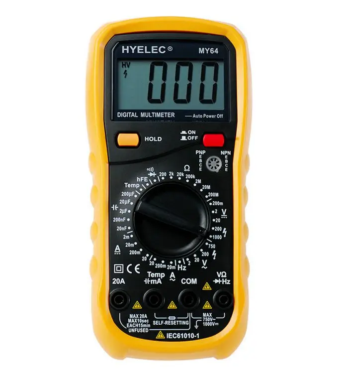 Peakmeter MY64 Цифровой Универсальный мультиметр 3 1/2 тестовая