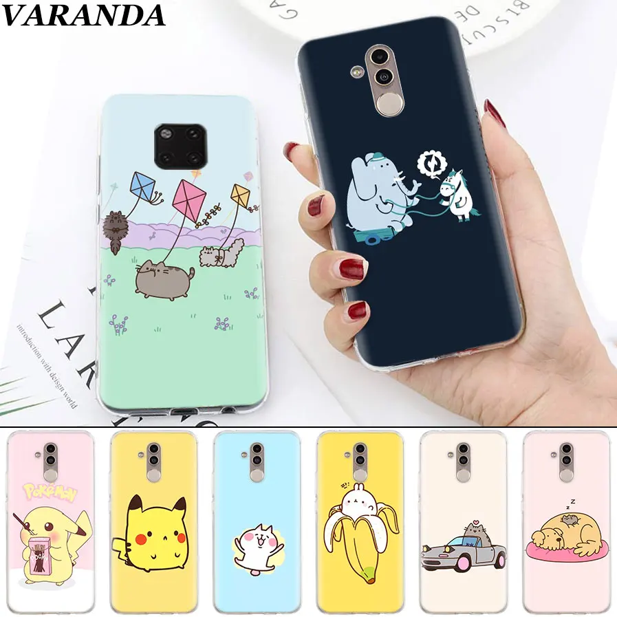 

Funny Animals Pattern Soft Cases for Huawei Mate 10 20 Pro Mate 20 Lite P20 P30 Lite P Smart Plus Case Coque