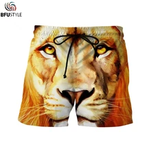 Брендовые мужские летние шорты с принтом льва и животных, пляжные шорты, мужские карго Ropa De Hombre, мужские шорты