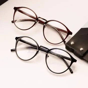 

Fashion Women Men Cat eye Glasses Eyeglasses Plain Mirror Round Frame Eyewear