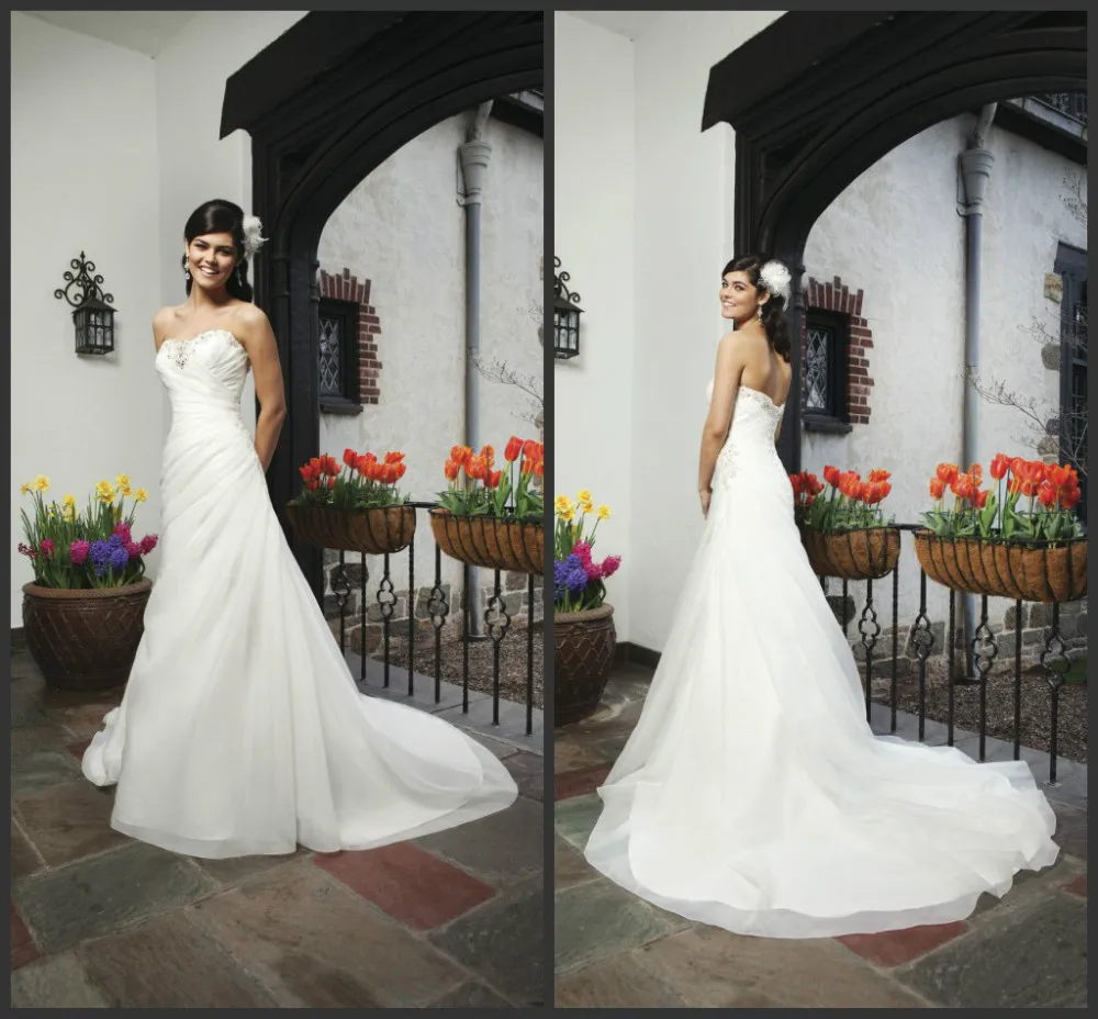 

New Design Beaded Strapless Amazing Wedding Dress For Russians