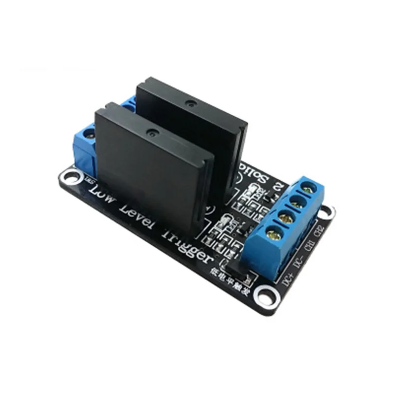 2 Channel 5V Low Level Solid State Relay Module Board with Fuse 250V2A