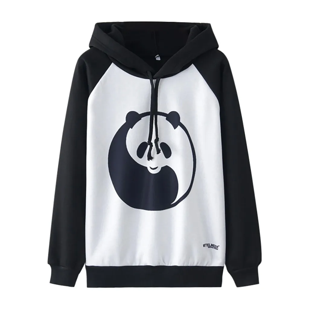 

Harajuku Animals Print Hooded Hoodies Streetwear Long Sleeve Hooded Loose Drawstring Hoody Women Autumn Fashion Pullover Jumper