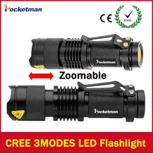 2017 LED flashlight Lanterna led High Power Torch 2000 lumen Zoomable mini Flashlight tatica light lantern high-quality
