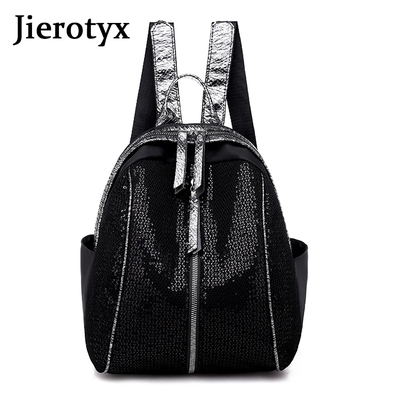 JIEROTYX 2019 женский рюкзак женская новая модная Высококачественная сумка блестящий