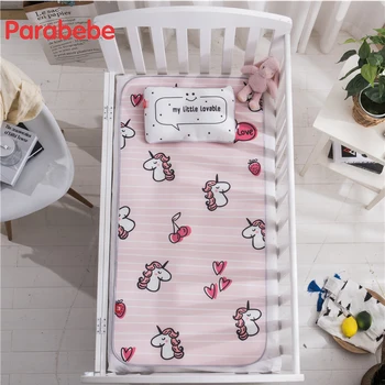 

120*60 CM 2 Pcs Baby Sleep Mat For Summer Cool Mattress Cover Cartoon breathable sheets 1.5KG high quality