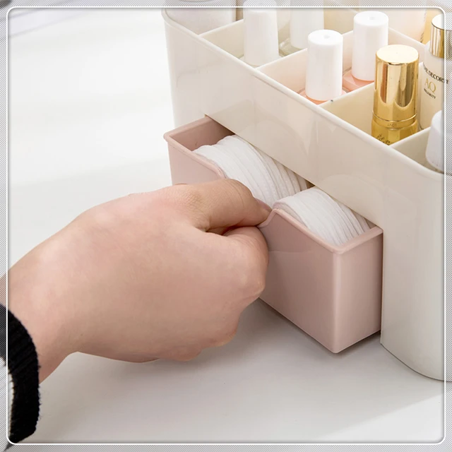 Msjo Makeup Box Organizer Jewelry Necklace Nail Polish Earring Plastic Storage Box Home Desktop Organizer For Cosmetics -