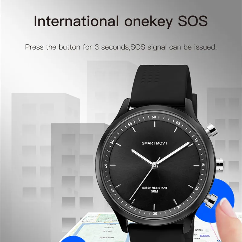 JQAIQ Quartz Smart Watch Men Sport Waterproof Long Time Standby Clock SOS bluetooth Smartwatch for IOS Android