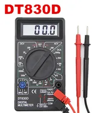 10 pièces DT830D voltmètre ampèremètre multimètre avec Buzzer Ohm testeur de tension ampèremètre + sonde de Test LCD 20% de réduction