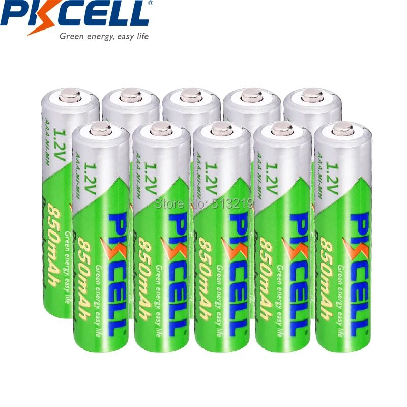 10 шт. PKCELL AAA батарея 850mAh 1,2 V Ni-MH AAA перезаряжаемые батареи LSD 3A предварительно заряженная батарея NIMH для игрушек фонарик