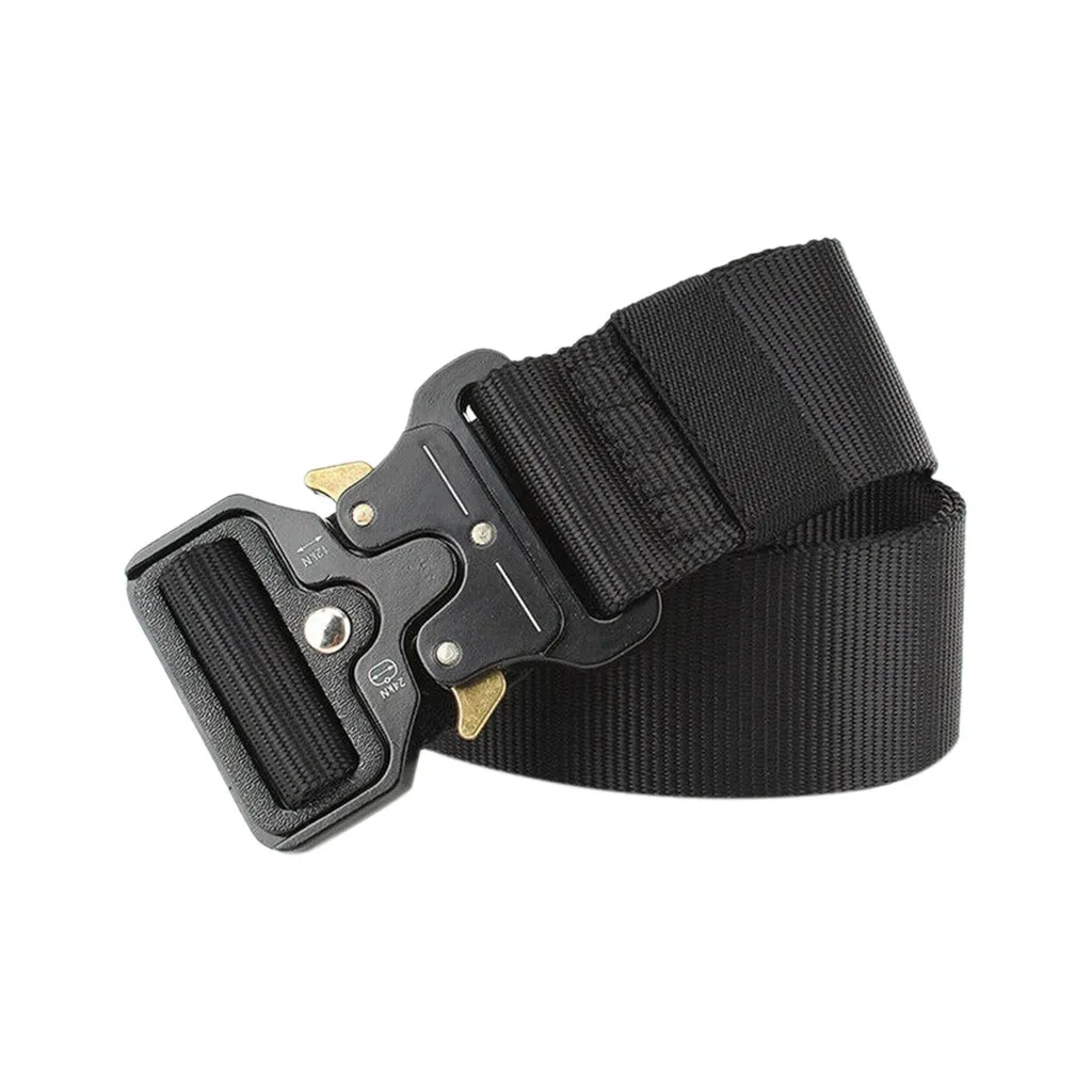 

Men Belt Tactical Military Canvas Belts Male Outdoor Training Metal Alloy Buckle Belt Nylon Waist Band Luxury Designer ceinture