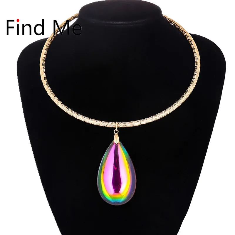 

Find Me 2019 new boho Crystal exaggerate Necklace women Geometric Alloy Pendant Necklace Fashion Jewelry Accessories Wholesale