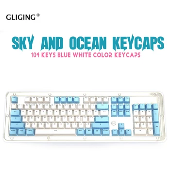 

104 key sky theme mechanical key cap top print cherry keys caps game keyboard pbt keycaps for Cherry mx