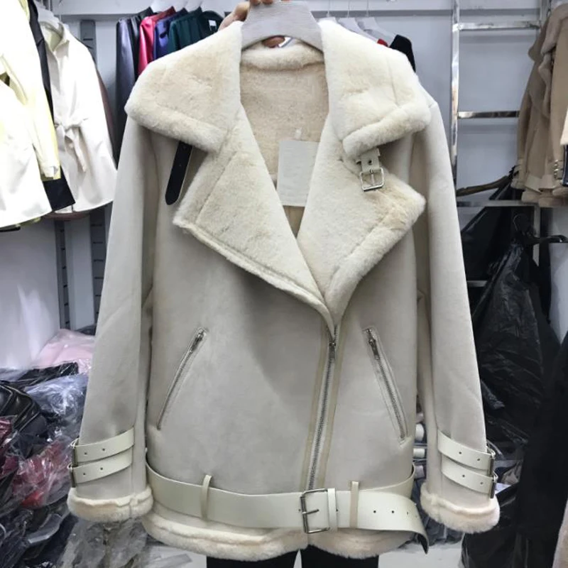 

Real Picture 2018 Women Automotive Fur Lined Coats Russian Winter Style Soft Faux Fur Leather Coats Overcoat Free Shipping A177