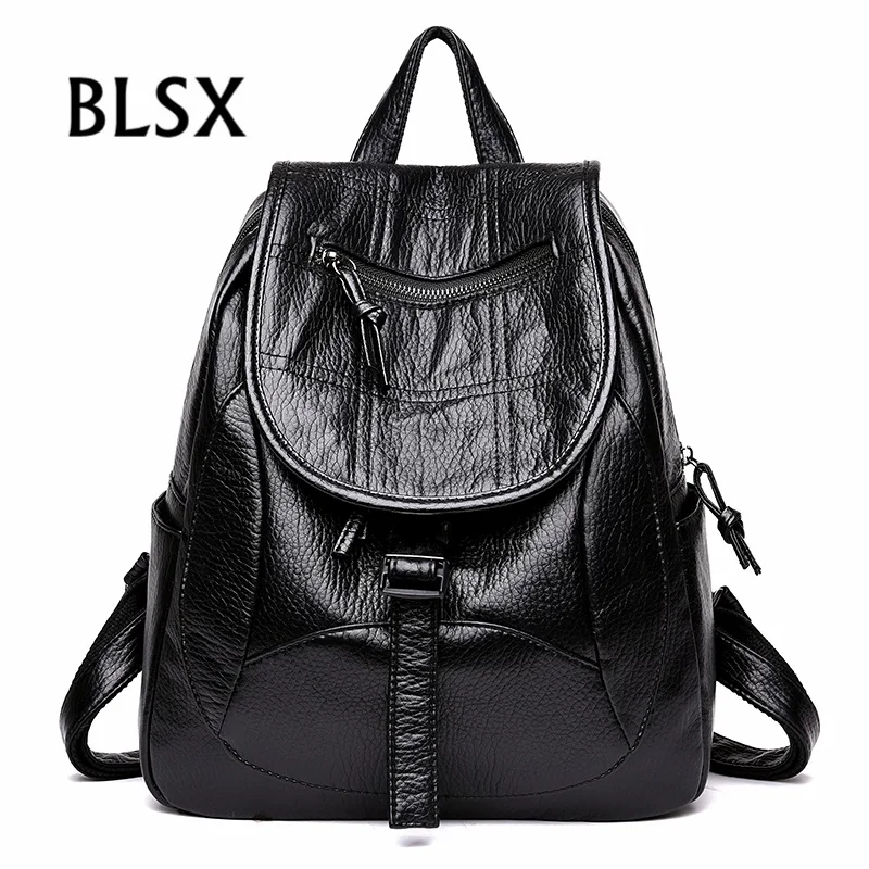 2018 Female Travel Backpack High Quality Luxury PU Leather Backpacks for Teenage Girls Top ...