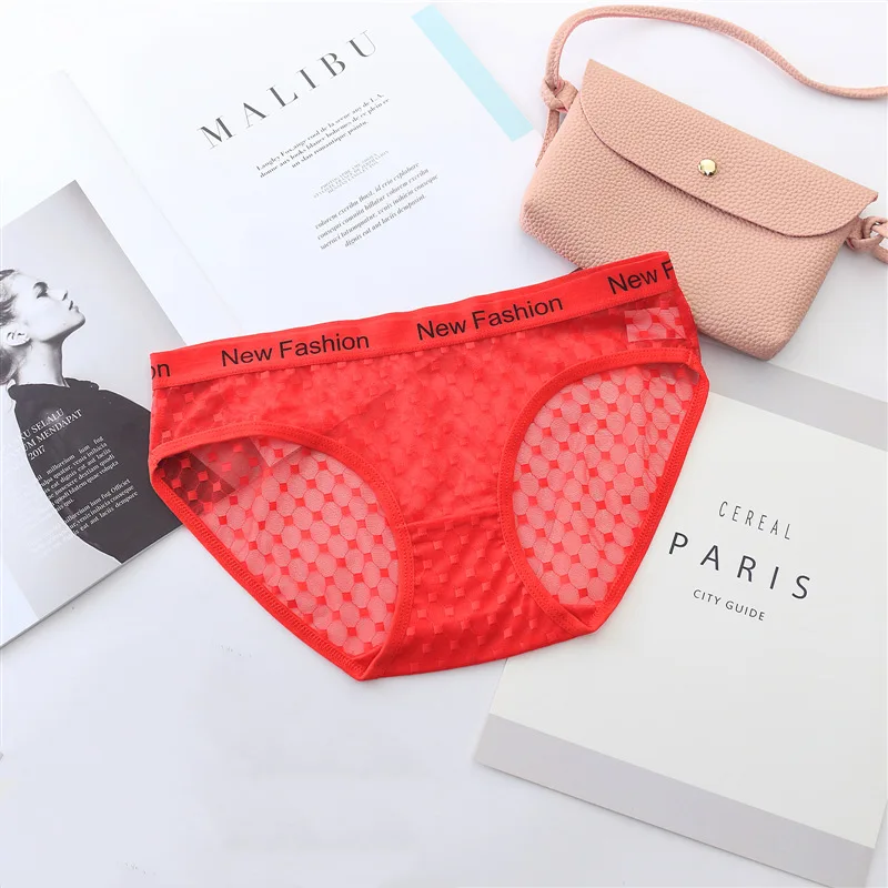 Women's Transparent Panties Ultra-thin Seamless Briefs Low-Rise Women Underwear Ladies Sexy Panty Tempting Underpants for Female (2)