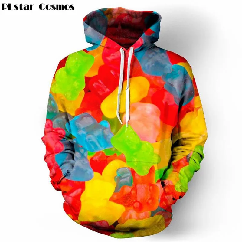 

PLstar Cosmos funny candy Hoodie Sweatshirt Men 3d Hoody Tops Harajuku Hipster Moletom Street Wear Male Hooded Outerwear