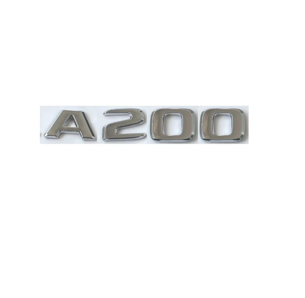 

Newest Chrome ABS Rear Trunk Letters Badge Badges Emblem Emblems Sticker for Mercedes Benz A Class A200 2017