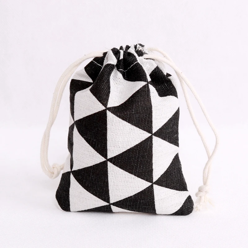 50pcs/lot 9x12 14x16cm Small Cotton Bags Wedding Drawstring Candy Gift