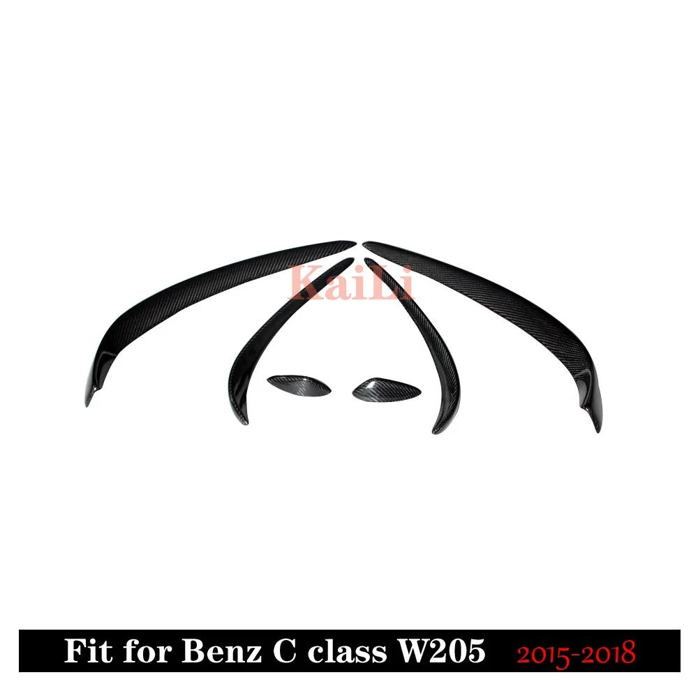W205 карбоновый бампер Canards для Benz C Class C205 с упаковкой C43 2015 2018 C180 C200 C250 разветвитель