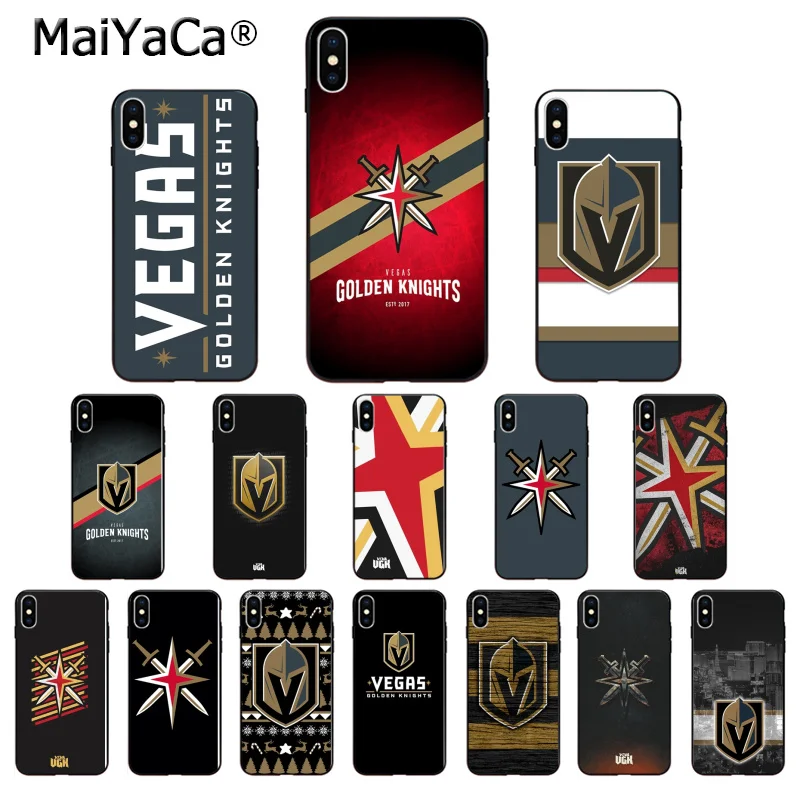 MaiYaCa Vegas Golden Knights Силиконовый ТПУ мягкий черный чехол для телефона для iPhone X XS MAX 6 6S 7 7plus 8 8Plus 5 5S XR