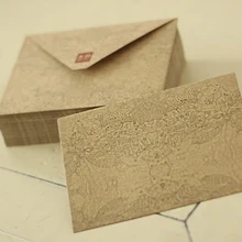 Coloffice 10 шт. ретро крафт-бумага Конверт Ретро архитектурный узор конверт для подарков Бумага для письма для офиса школьные принадлежности