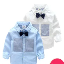 Рубашка для мальчиков Дети хлопок Мода клетчатая рубашка для мальчиков с длинным рукавом свадебные Детские рубашки школьников детская одежда