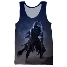 Игра темная душа Мода Мужчины Женщины майка 3D классная, с принтом тренировки Топ-Бюстгальтер на бретельках майка для мужчин женские повседневные топы