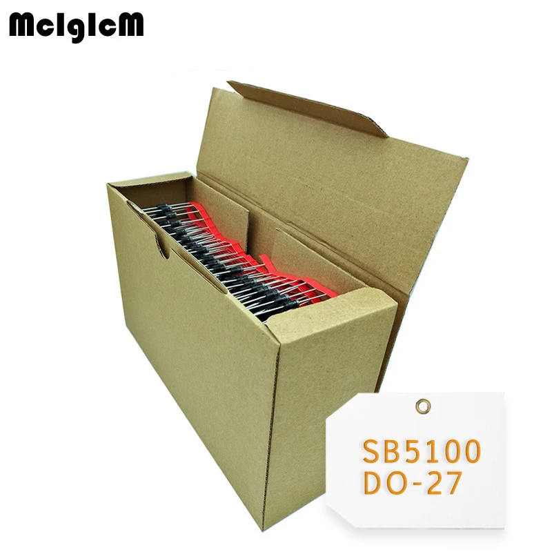 DO-201 SB5100 Pack of 5 SCHOTTKY ON Semiconductor DIODE 100V 5A
