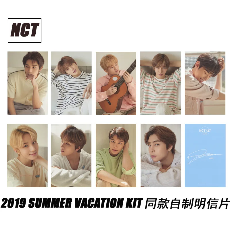 

9pcs/set Kpop nct photo card SUMMER VACATION KIT album good quality HD photocard nct 127 dream kpop for fans collection