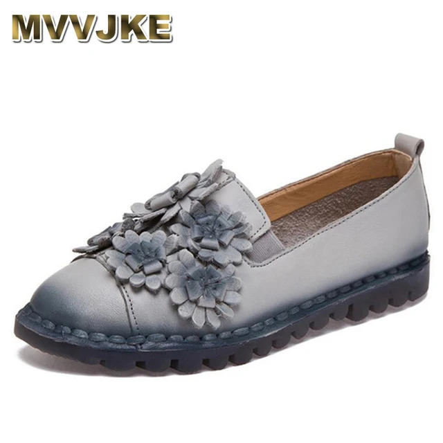 Buy MVVJKE New Autumn Flowers Handmade Shoes Women's