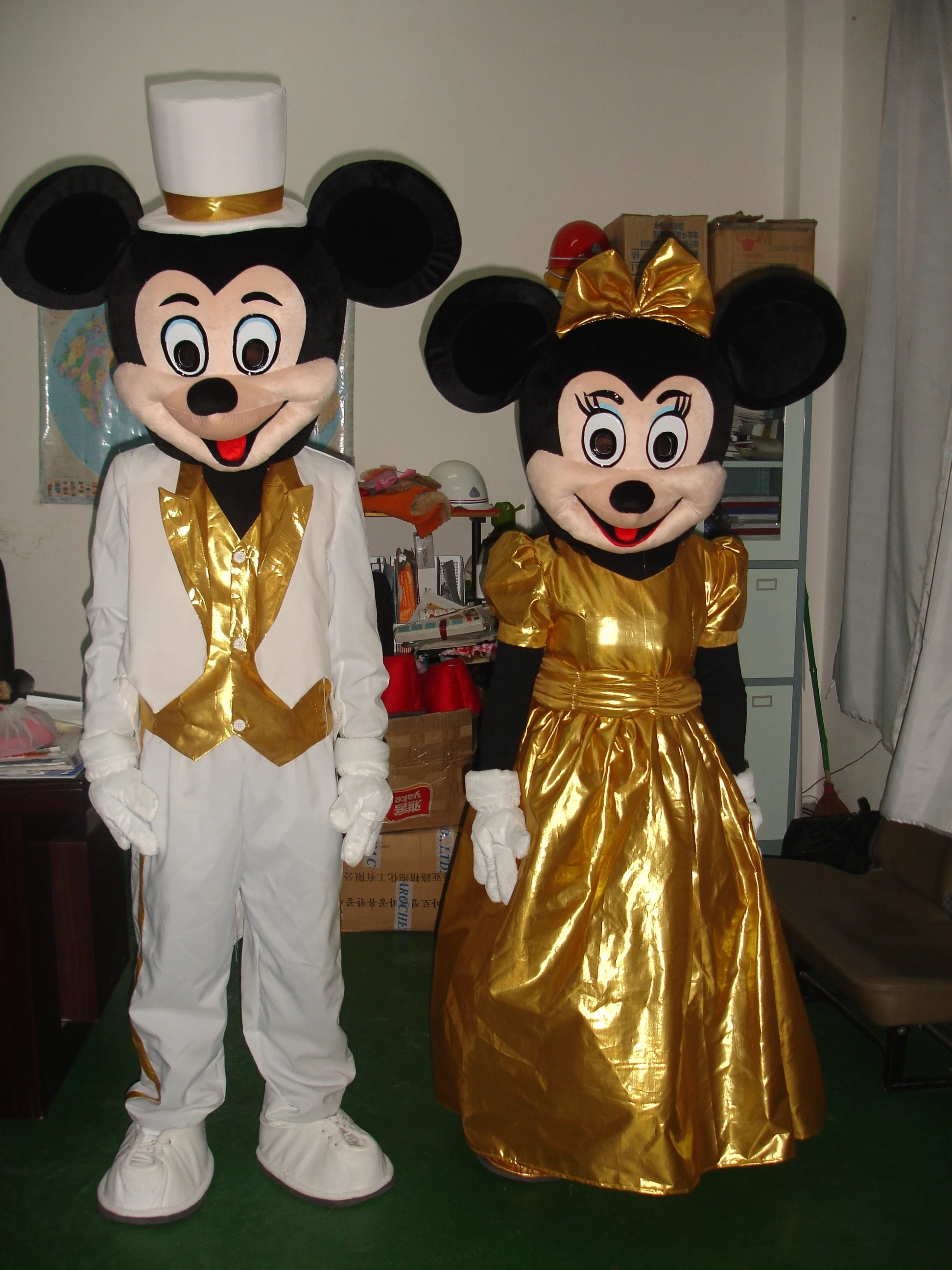

Hot sale Minnie Mouse mascot mickey mascot Costumes Cartoon character costume Adult size Fancy party Dress Costume for Halloween