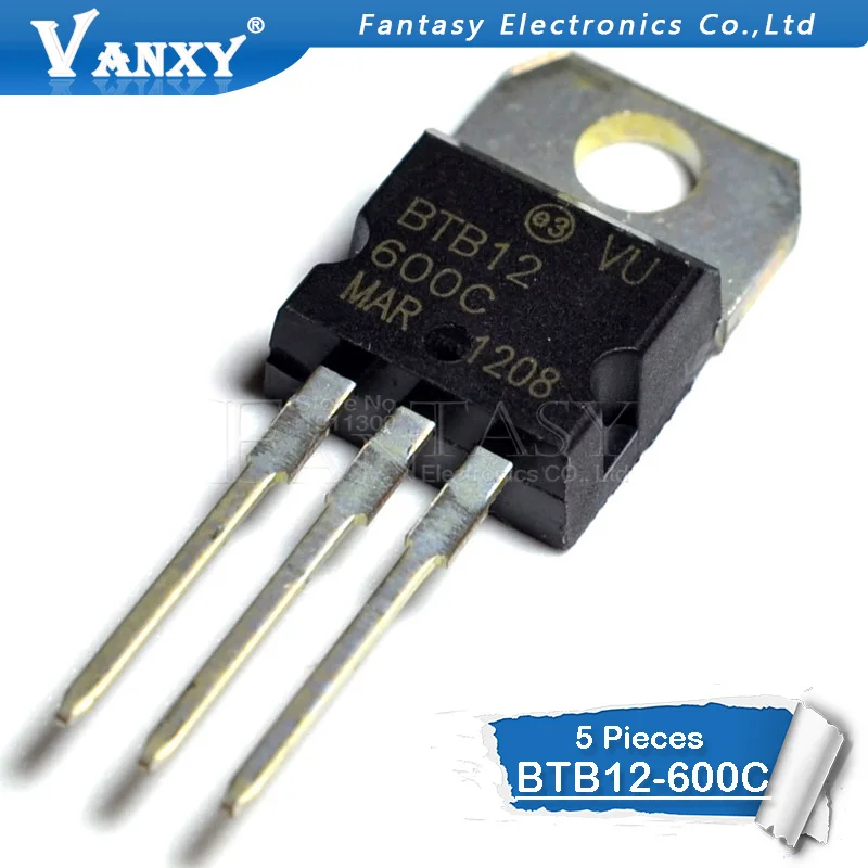 

5pcs BTB12-600C TO220 BTB12-600 BTB12 12-600C Triacs 12 Amp 600 Volt TO-220 new original