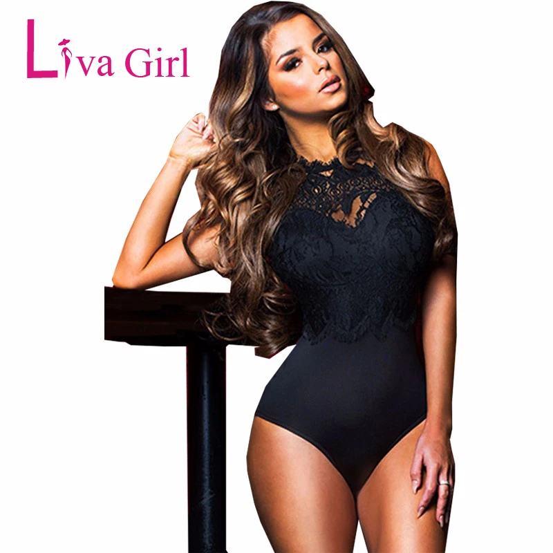 LIVA GIRL Black/White Sheer Lace Bodysuit Women Sexy Mesh Backless Bodycon Jumpsuit Transparent Romper Woman Club Body Tops S-XL LIVA GIRL Black/White Sheer Lace Bodysuit Women Sexy Mesh Backless Bodycon Jumpsuit Transparent Romper Woman Club Body Tops S-XL