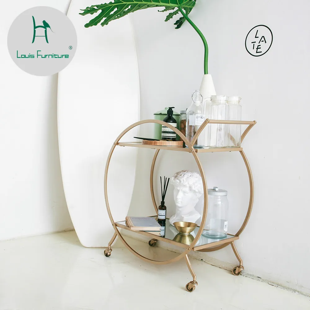 Louis Fashion Kitchen IslandsTrolleys Nordic Family Mobile обеденный автомобиль многофункциональный снэк