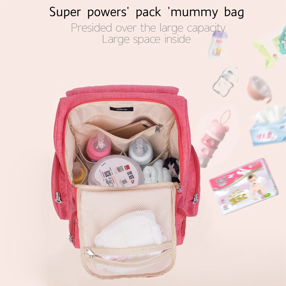  Disney Mickey Minnie Large Capacity Mummy Maternity Nappy bag Baby Travel Backpack Designer Nursing
