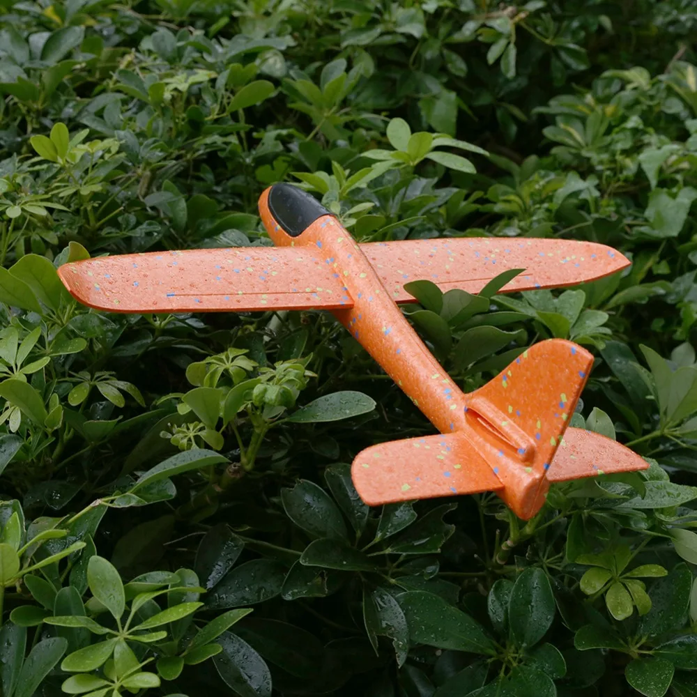 DIY EPP Foam Hand Throw Airplane LED Light Aircraft Model Launch Glider Plane Party Flying Glider Planes Aeroplane Kids Wing Toy