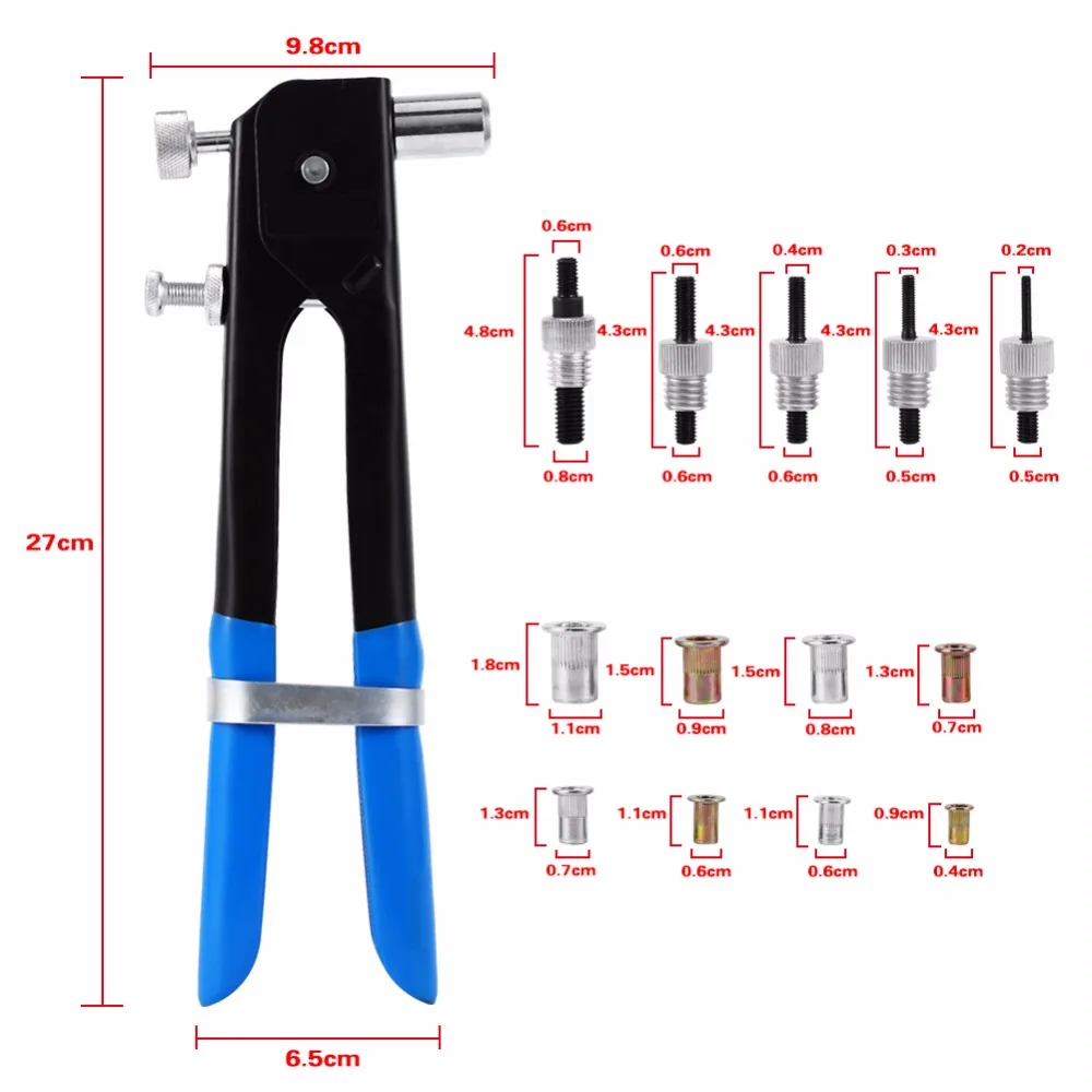 464 шт./компл. слепой заклёпочные пистолеты Rivnut Nutsert вставить инструменты Rivnuts комплект M3 M4 M5 M6 M8